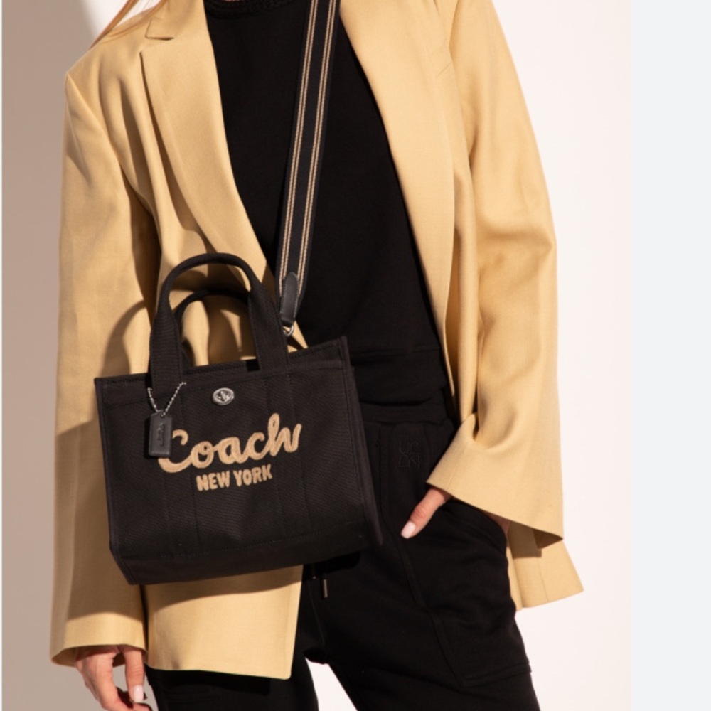 Coach CP164 Cargo 26 Black Canvas Tote Bag